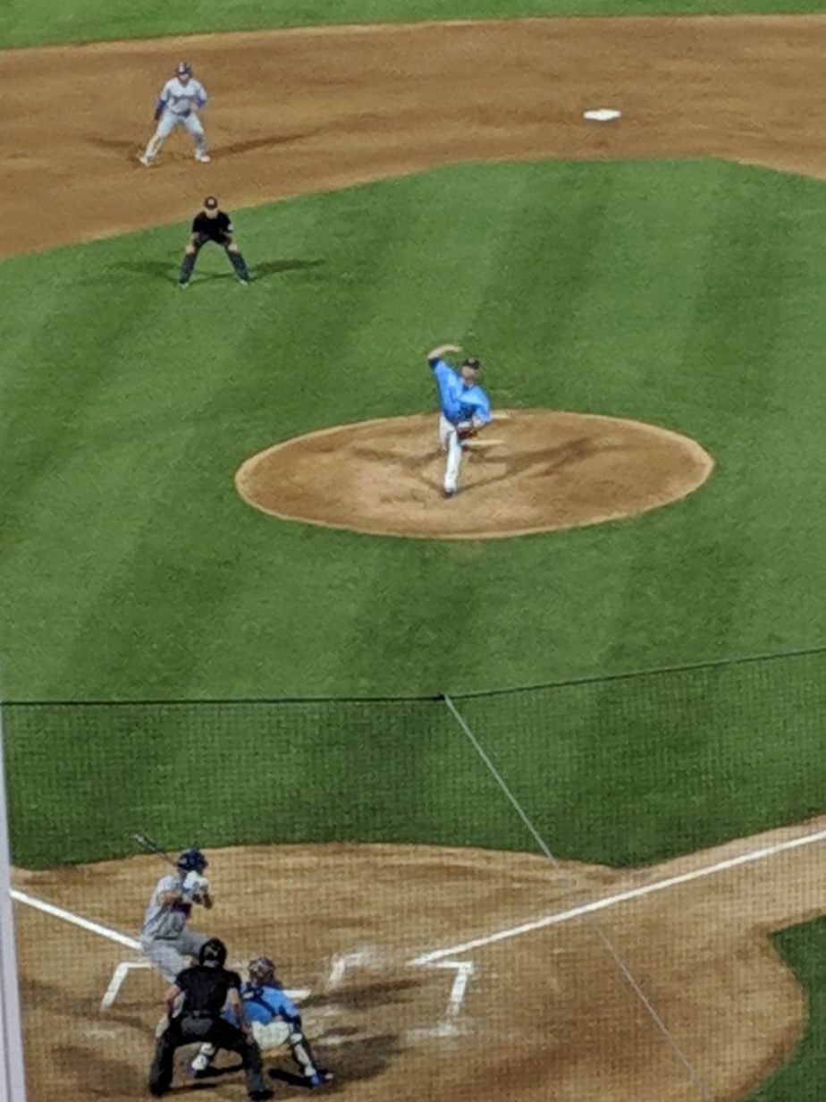 Blake Bass pitching
