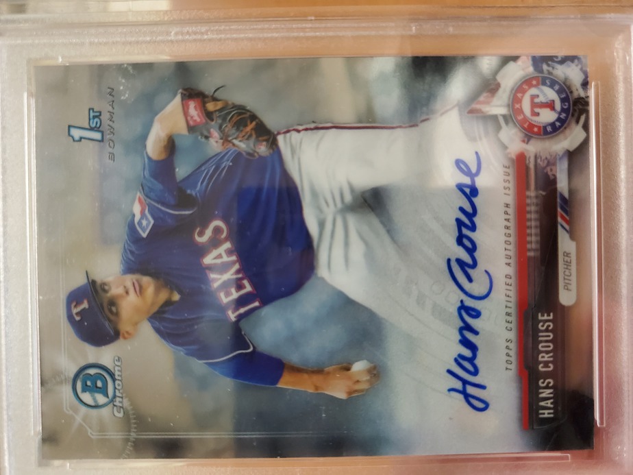 Hans Crouse autographed Bowman