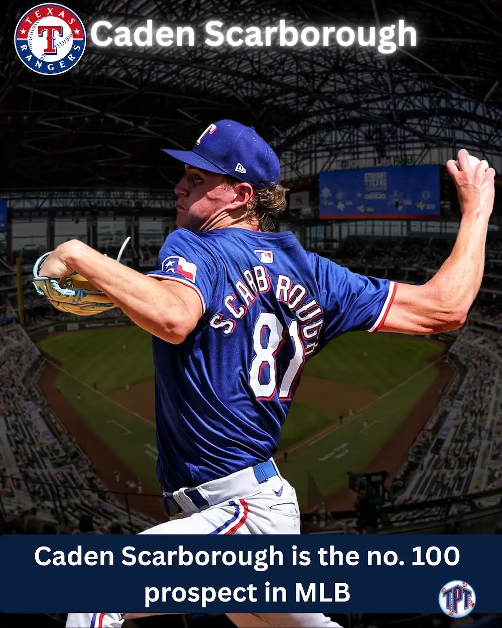 Texas Rangers Prospect Caden Scarborough Cracks MLB Pipeline Top 100 at No. 100