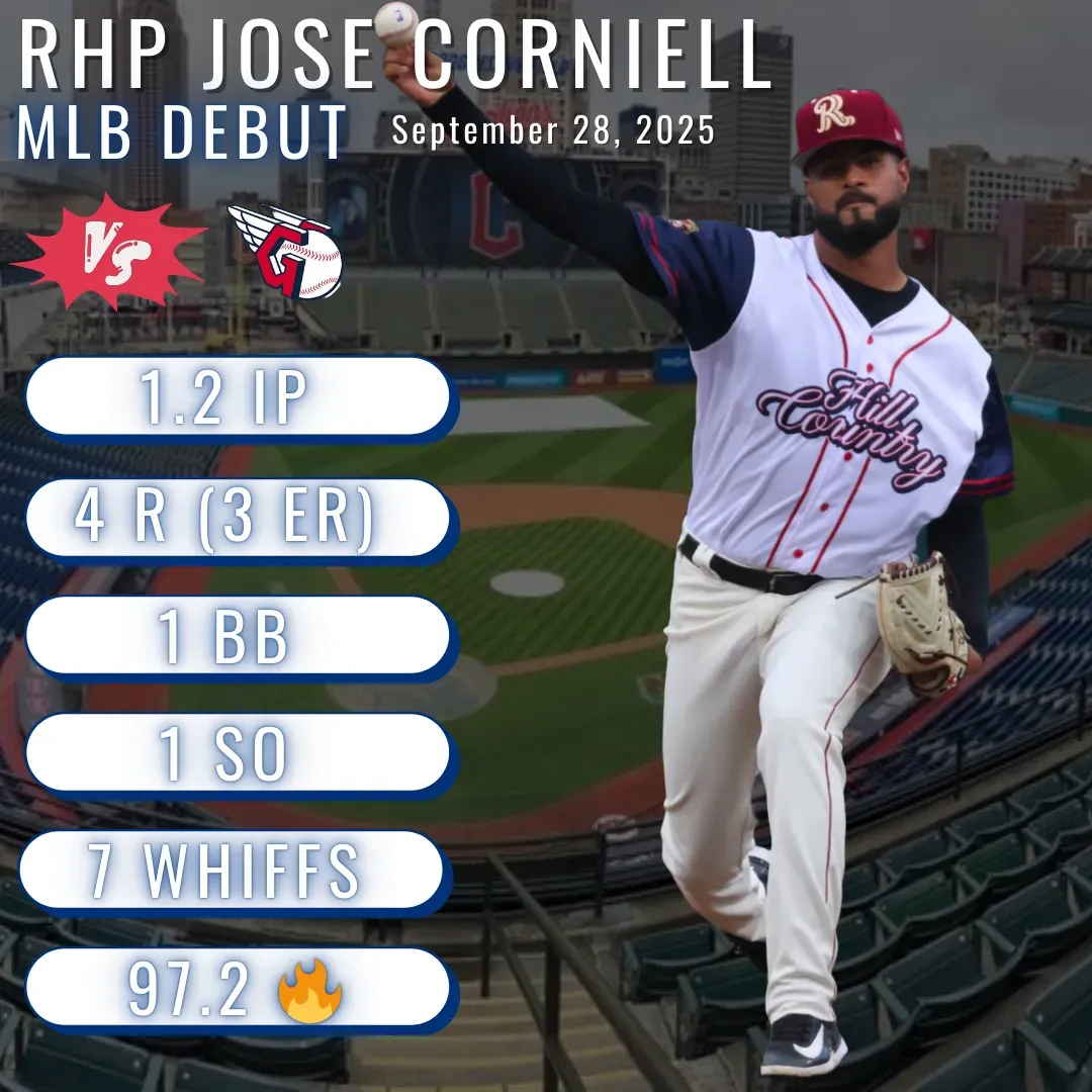 Jose Corniell made his MLB Debut