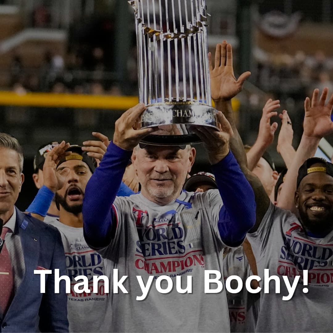 So long, Farewell, Thank You, and Goodbye Bruce Bochy.