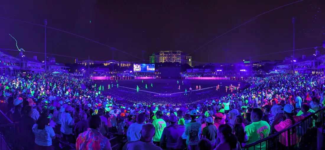 Cosmic Baseball Lights Up Frisco