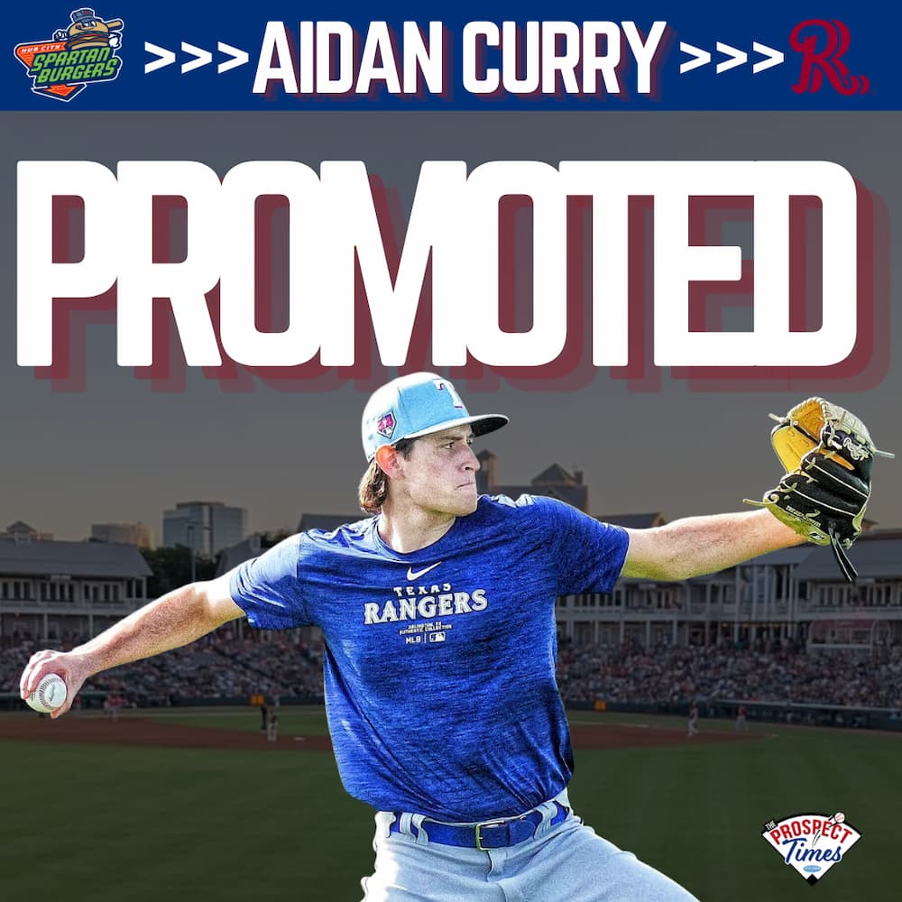 Rangers Farm Promotion: RHP Aidan Curry Earns Call-Up to Double-A Frisco
