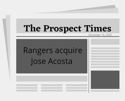 Rangers acquire Jose Acosta from the Reds