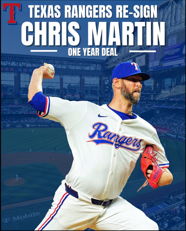 The Rangers re-sign Veteran Chris Martin