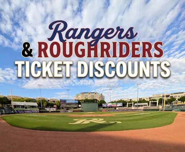 Rangers & RoughRiders ticket discounts + Shop the new "Tejas" jerseys