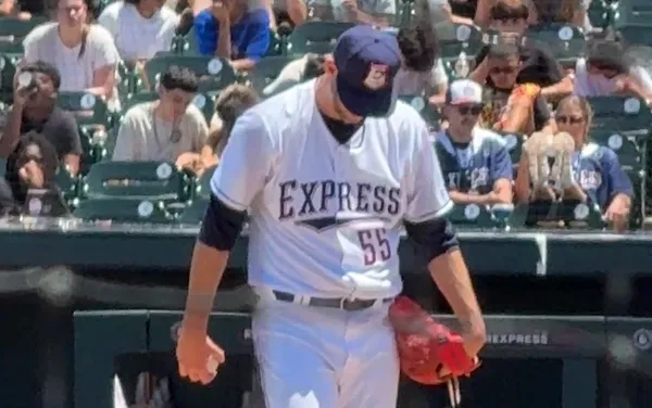 The Round Rock Express fall to the Sacramento River Cats 9-2