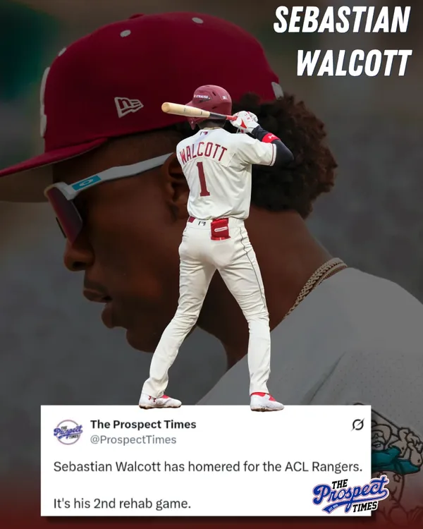 Sebastian Walcott Hits Home Run in Rehab Game with ACL Rangers