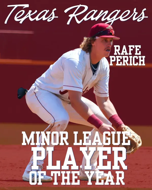Texas Rangers Announce 2026 Minor League Award Winners: Perich, Pence Headline Honorees