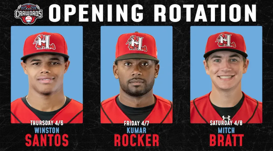 Crawdads announce opening rotation