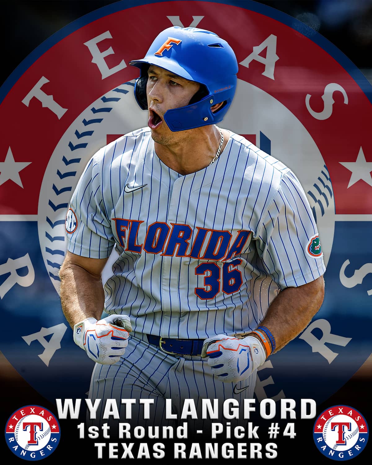 Texas Rangers Prospect Wyatt Langford Hit His First Home Run