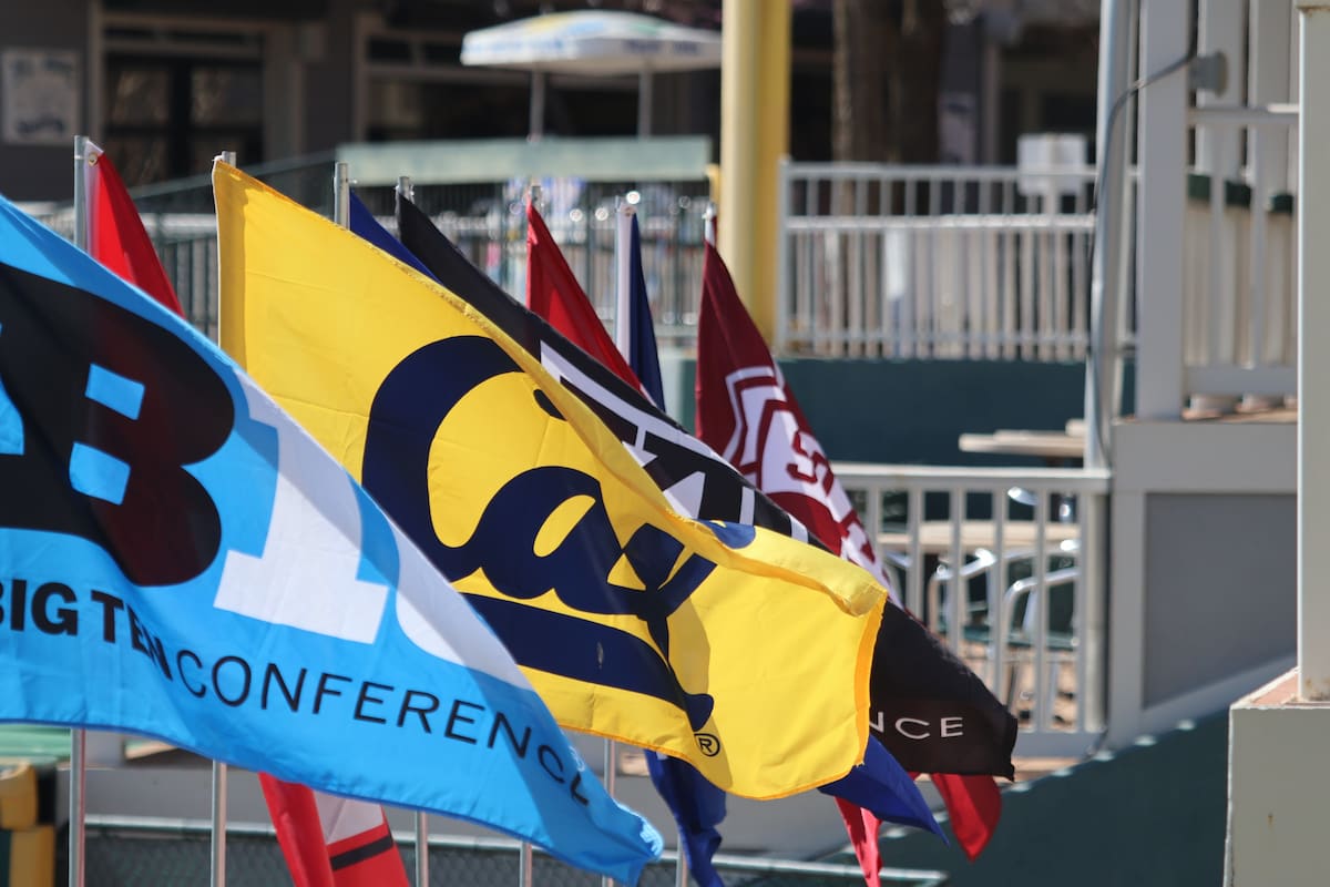 Flags in the Outfield at the 2023 Frisco Classic